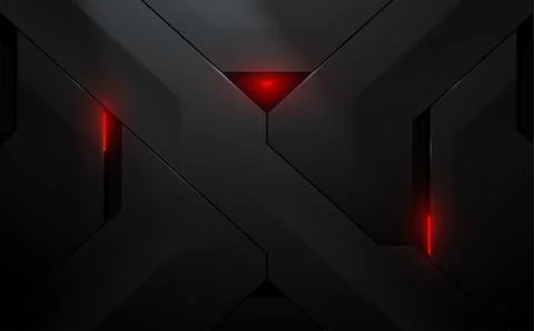 Abstract black technology background with red lights Stock Illustration