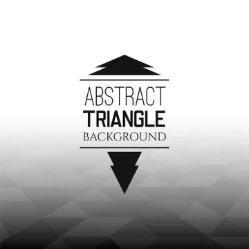 Abstract black triangle field, perspetive pattern in white fog Stock Illustration