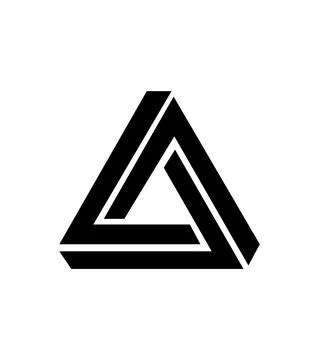 Abstract black triangle icon Stock-Illustration