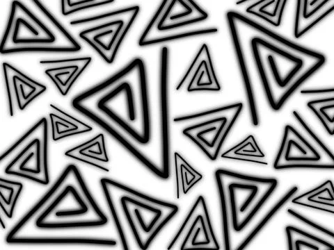 Abstract Black Triangle Line Pattern on White Background Illustrazione stock