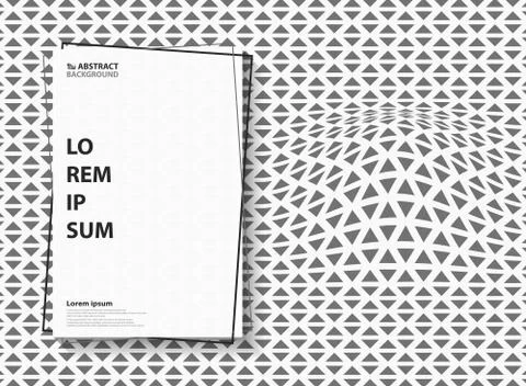 Abstract black triangles pattern cover design decoration. illustration vector Stock Illustration