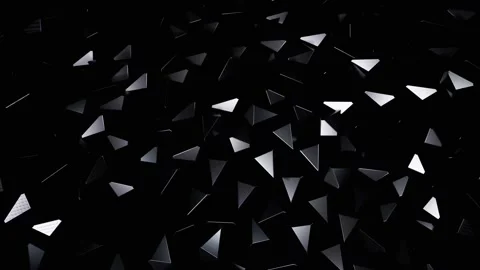 Abstract Black Triangular Forms: A Dark and Geometric Composition Stock Footage 305086870