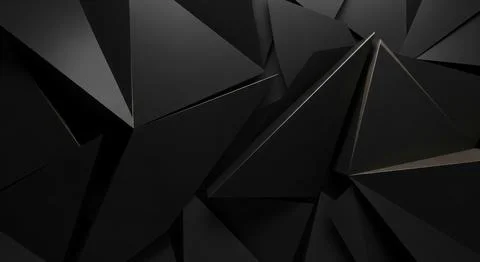 Abstract black triangular patterns with modern geometric design and dark gl.. Stock Illustration