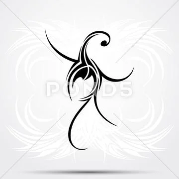 Abstract black tribal tattoo.: Royalty Free #64763554