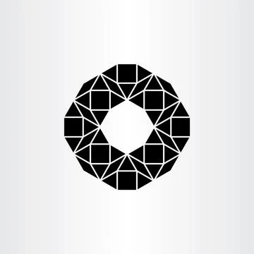 Abstract black vector polygon geometric icon background Stock-Illustration
