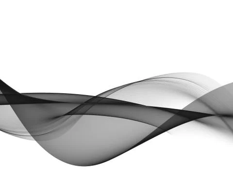 Abstract Black Wave Lines Stock Illustration