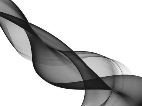 Abstract Black Wave Lines 스톡 일러스트