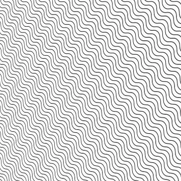 Abstract black wave lines pattern diagonal on white background and texture. Stock Illustration
