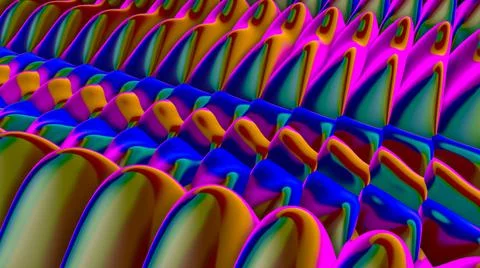 Abstract black wave three-dimensional background. 3d render illustration Stock Illustration