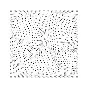 Abstract black wavy dots on white background. Vector. Stock Illustration