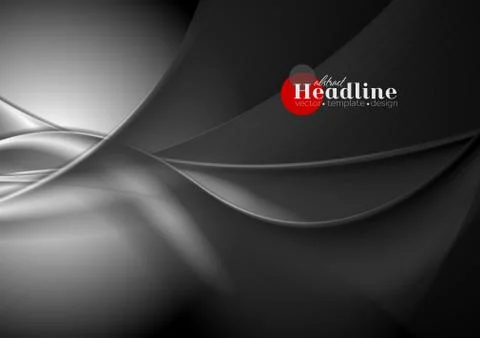 Abstract black wavy vector background 스톡 일러스트