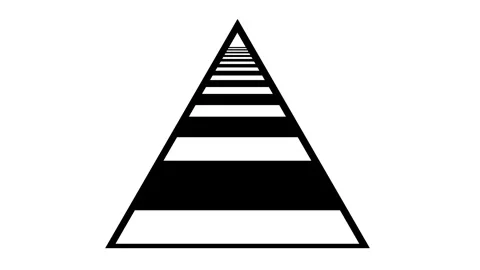 Abstract black white crosswalk inside the shape of triangle frame. Stock Footage 196199967