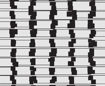 Abstract black white irregular striped seamless pattern Stockillustratie