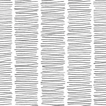 Abstract black white lines seamless pattern. Ink pen hatch strokes, vector ha Stock Illustration