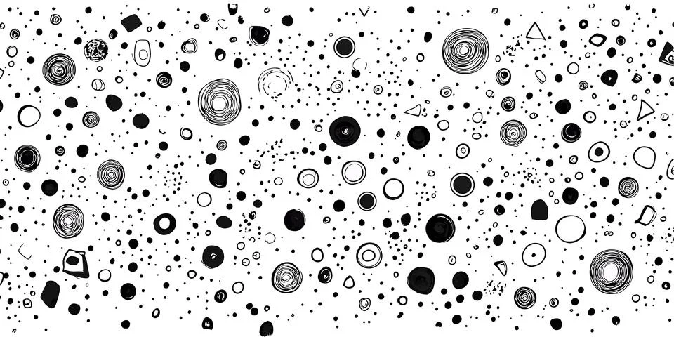 Abstract Black White Pattern Seamless Texture Background イラスト素材