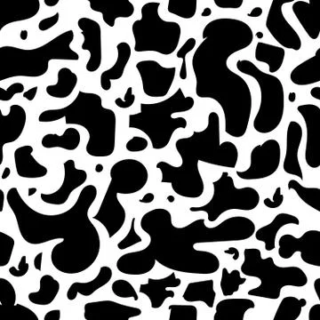 Abstract black-white pattern. The spots are white with black. Leopard and Stock Illustration