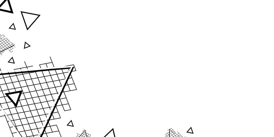 Abstract black white pattern triangles illustration on a white background. Stock Illustration