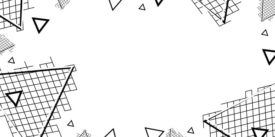 Abstract black white pattern triangles illustration on a white background. 스톡 일러스트