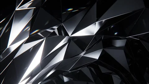 Abstract Black White Sharp Crystal Shards 库存影片 345787462