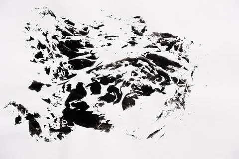Abstract black white texture on white paper like a marble Stock Photos