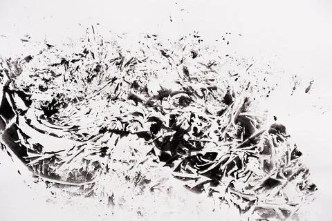 Abstract black white texture on white paper like a marble Stock Photos