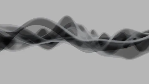Abstract black white wave lines - monochrome data flow Stock Footage 340226647