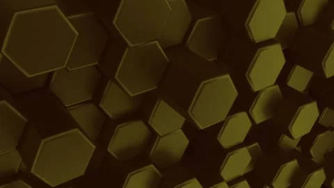 Abstract black Yellow hexagonal background. Seamless Loop Stock Footage 211733746