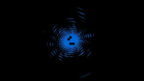 Abstract Blackhole Visual Concept Electromagnetic Fields Seamless Loop Stock Footage 125117190