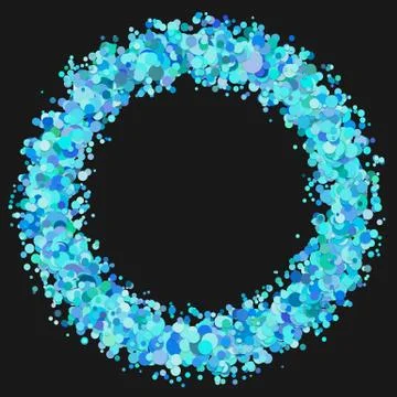 Abstract blank confetti circle background template from scattered circles 库存插图