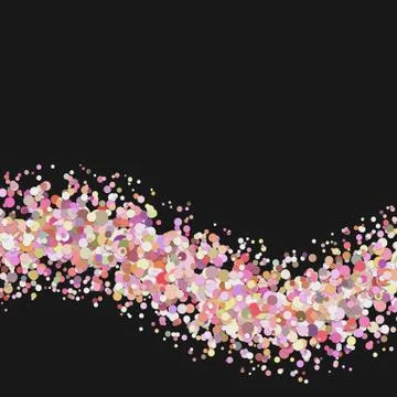 Abstract blank confetti wave background with scattered circles design イラスト素材