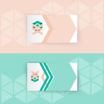 Abstract blank name card template for business artwork Stock Illustration