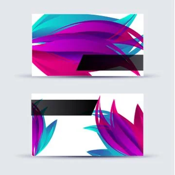 Abstract blank name card template for business artwork Stock Illustration