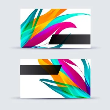 Abstract blank name card template for business artwork Stock Illustration