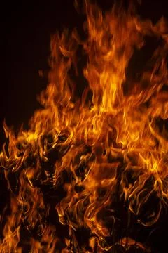 Abstract blaze fire flame texture for banner background. Fire flames on black Stock Photos