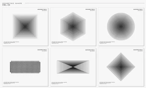 Abstract blend line basic shape logo design template. Modern line contour vector Stock Illustration