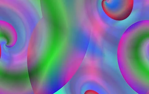 Abstract blending iridescent soap bubbles digitally rendered background Stock Illustration