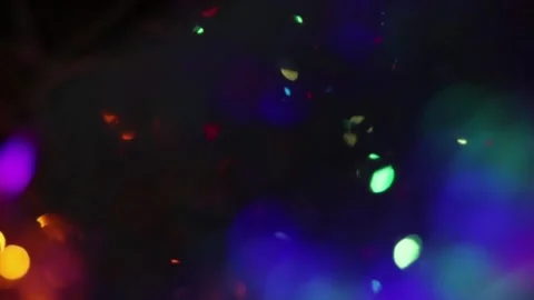 Abstract blinking christmas light bokeh effect out of focus background Stock Footage 119072819
