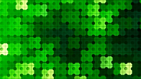 Abstract blinking puzzle tiles background trying to find a suitable pair. Motion Video stock 166510500