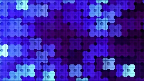Abstract blinking puzzle tiles background trying to find a suitable pair. Motion Video stock 166510909