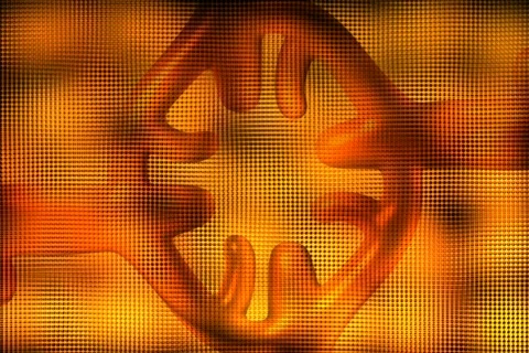 Abstract blob on canvas - digital animation Stock Footage 114508