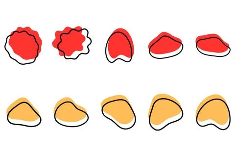 Abstract blob shape design set Stock Illustration
