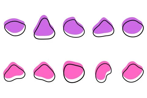 Abstract blob shape design set Stock Illustration