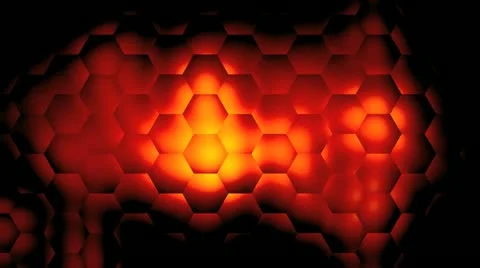 Abstract blob through hex Stock Footage 20698512