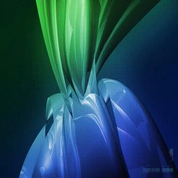  Abstract blobby surface, 3D rendering background. A blue graphic design e... Photos