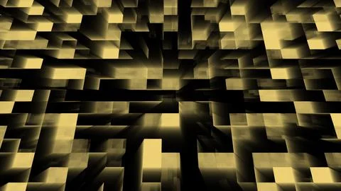Abstract block chain network, big data, PCB background with flare and squar.. Stock Illustration
