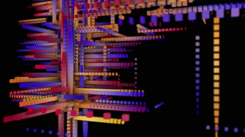 Abstract block geometric background, modern animation. Stock Footage 150259329