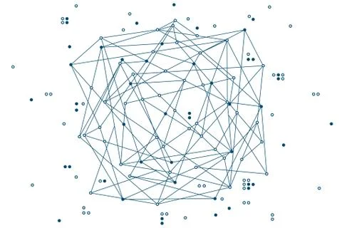 Abstract blockchain background. White Background. Stock Illustration