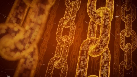 Abstract Blockchain concept animation. Seamlessly looping background. Stock Footage 100572850