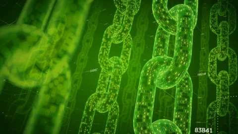 Abstract Blockchain concept animation. Seamlessly looping background. Stock Footage 100572921