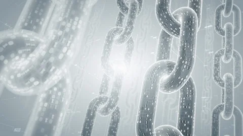 Abstract Blockchain concept animation. Seamlessly looping background. Stock Footage 100573575
